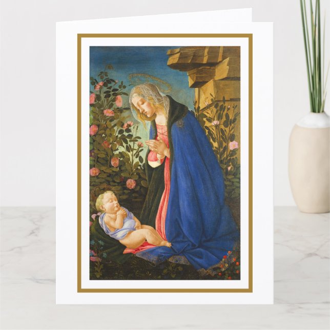 CARTE VIRGIN ADORER DORMIR CHRIST ENFANT (Devant)