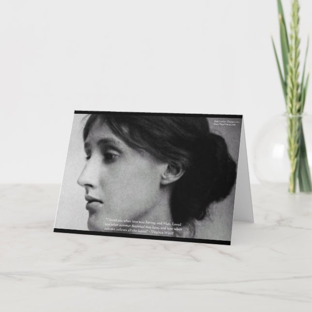 Carte Virginia Woolf "Love Autumn" (L'amour l'automne) (Devant)