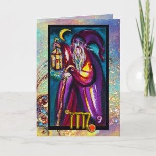CARTE VIRGO HERMIT TAROT ASTROLOGIE ZODIAC ANNIVERSAIRE