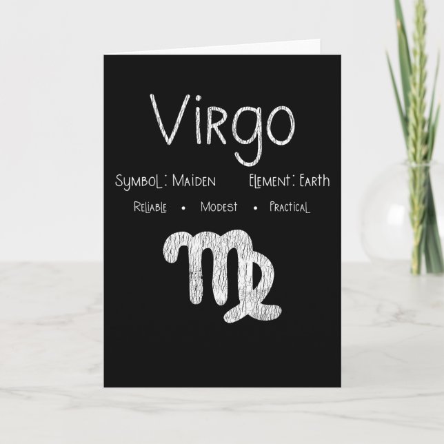 Carte Virgo Horoscope Astrologie Étoile Signal Anniversa (Devant)