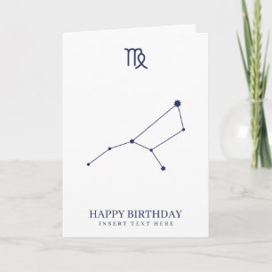 Carte Virgo Zodiac Star Sign Custom Anniversaire