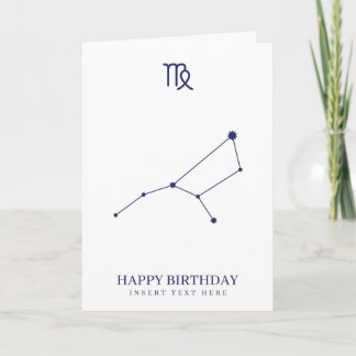 Carte Virgo Zodiac Star Sign Custom Anniversaire