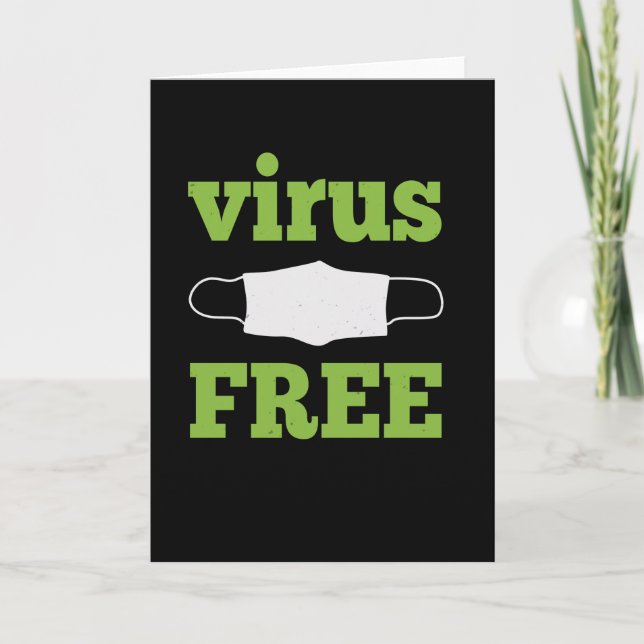Carte Virus Free - Conception de sensibilisation Corona (Devant)