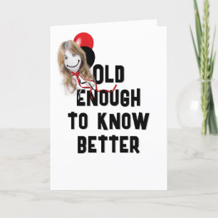 Carte Visage de ballon d'anniversaire pour vieillir