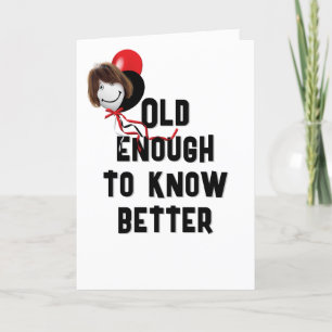 Carte Visage de ballon d'anniversaire pour vieillir