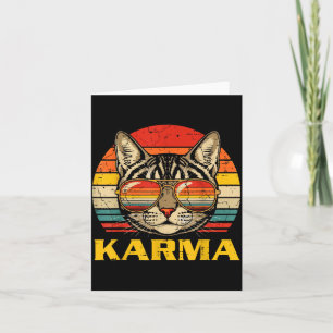 Carte Visage de Chat Lunettes Karma Drôle Chat Chat Homm