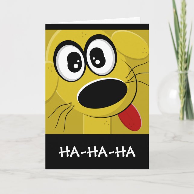 Carte Visage de chien jaune (Devant)