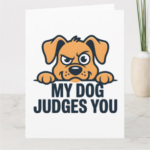 Carte Visage de Chien Judicieux Citation Drôle Sarcastiq
