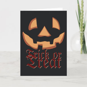 Carte Visage de citrouille pour Halloween