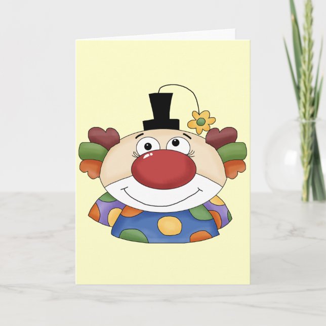 Carte Visage de clown doux (Devant)
