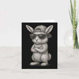 Carte Visage de Lapin Avec Lunettes de Soleil Art de Jou