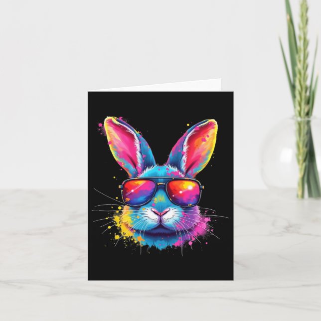 Carte Visage de lapin avec teinture de nouilles Gles Joy (Devant)