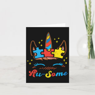 Carte Visage de licorne Ausome Puzzle Sensibilisation à 