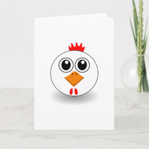 Carte Visage de poulet caricaturé
