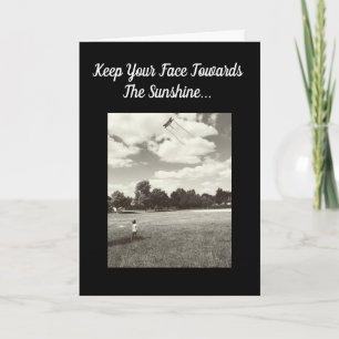 Carte Visage d'encouragement Face au soleil Verset d'ins