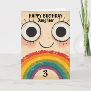 CARTE VISAGE HEUREUX ARC-EN-CIEL