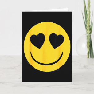 Carte Visage Jaune Souriant Rétro Emoji Officiel aux Yeu