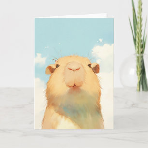 Carte Visage Mignon de Capybara