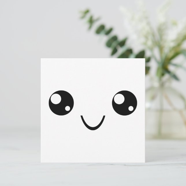Carte Visage souriant (Debout devant)