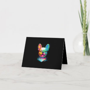 Carte Visage souriant de Bouledogue Français heureux