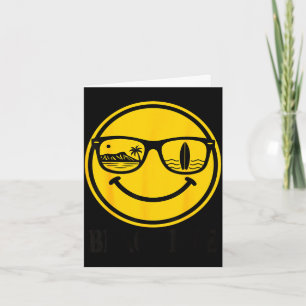 Carte Visage souriant plage vie surf hawaii océan vacanc