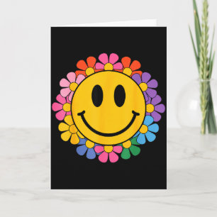 Carte Visage Sourire Fleur Retro Heureux Esthétique Prép