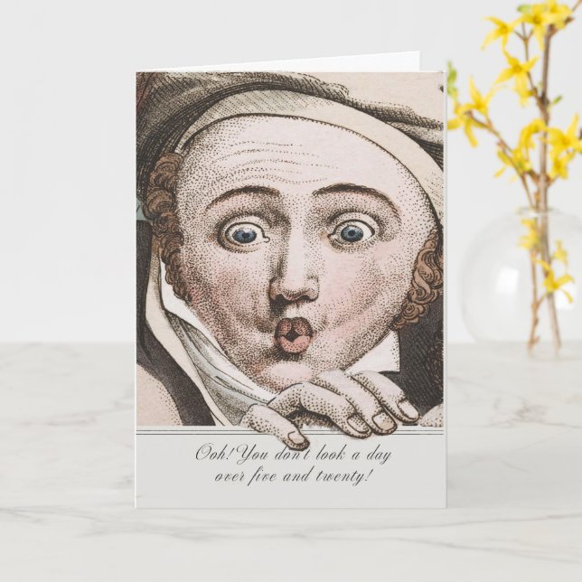 Carte Visage Surprise Régence Jane Austen (Fleur jaune)