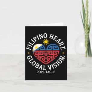 Carte Vision mondiale du cœur philippin Pape Tagle