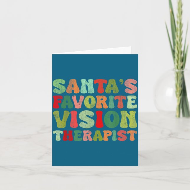 Carte Vision Santa Therapist Favorite Life (Devant)