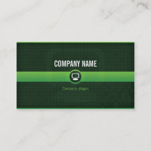 Carte visite - Professionnel informatique verte v1
