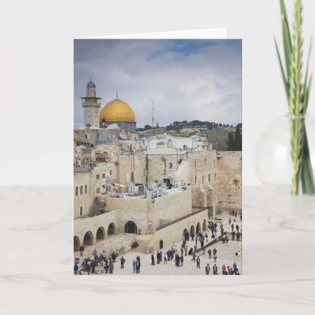 Carte Visiteurs, place du Mur occidental et dôme du Roch (Devant)