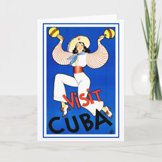 Carte Visitez Cuba Vintage (Devant)