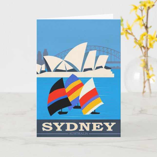 Carte Visitez Sydney, Australie (Fleur jaune)