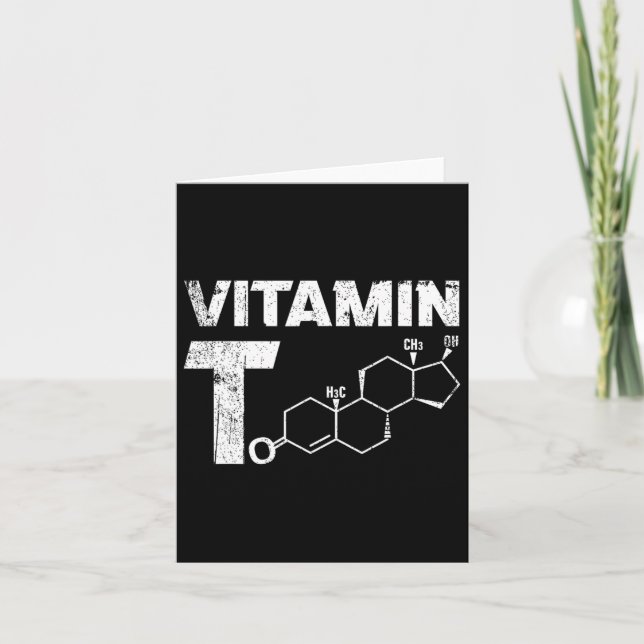 Carte Vitamine T Testosteron Bodybuilding Salle De Fitne (Devant)