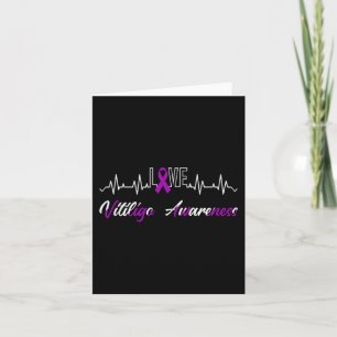 Carte Vitiligo Sensibilisation Loisir Heartbeat Purple R