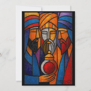 Carte Vitrail Moderne des Rois Mages