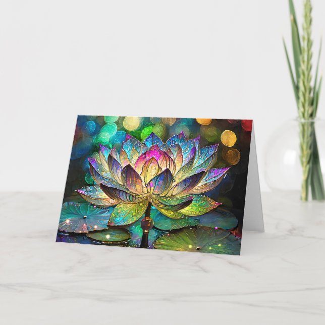 Carte Vitre Fleur de Lotus Vibrante (Devant)