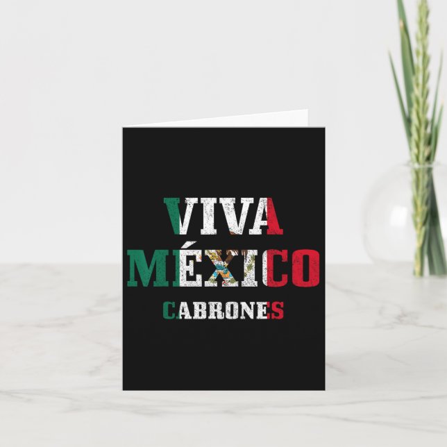 Carte Viva Mexico Cabrones Funny Cinco De Mayo Mexico F (Devant)