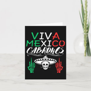 Carte Viva Mexique Cabrones Fête de l'Indépendance Drape