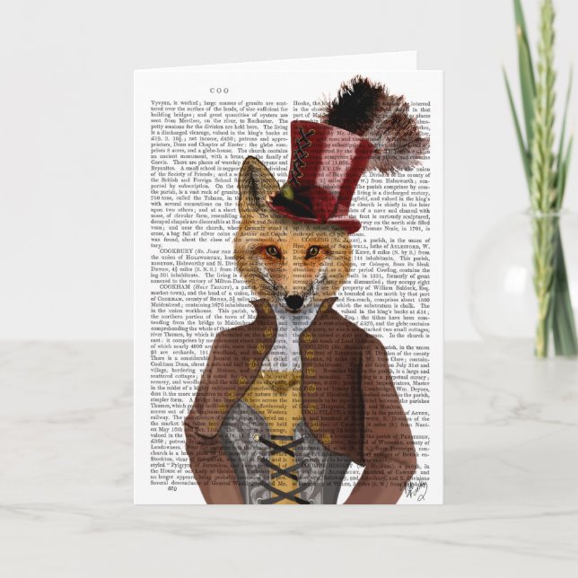 Carte Vivienne Steampunk Fox (Devant)