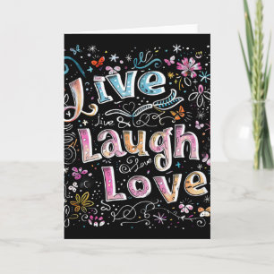 Carte Vivre, aimer et rire