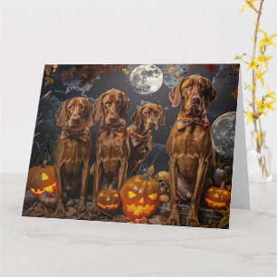 Carte Vizsla Halloween Éffrayant
