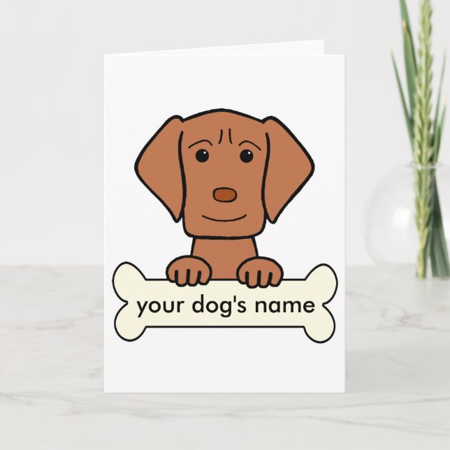 Carte Vizsla personnalisé (Devant)