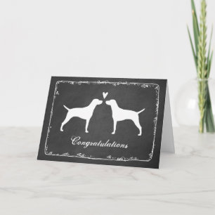 Carte Vizsla Silhouettes Mariage Félicitations