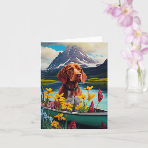 Carte Vizsla sur une pagaie : Une aventure pittoresque