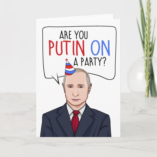 Carte VLADIMIR POUTINE : Es-tu Poutine dans un parti ? (Devant)