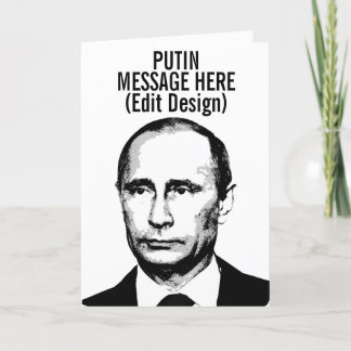 CARTE VLADIMIR POUTINE PERSONNALISÉ