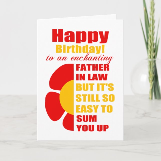 Carte voeu d'anniversaire de beau-père (Devant)