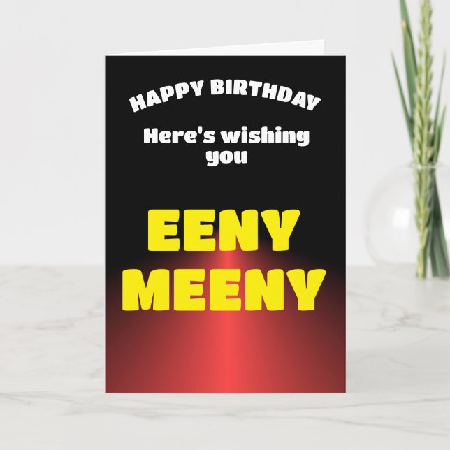 Carte voeu d'anniversaire drôle et heureux (Devant)