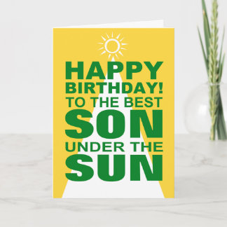 Carte Vœu d'anniversaire pour fils